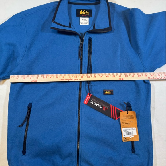 NWT Men’s REI Royal Blue Fleece Full-Zip Polartec Jacket - Picture 10 of 12